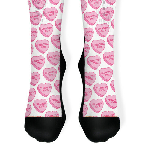Chaotic Evil Candy Heart Sock