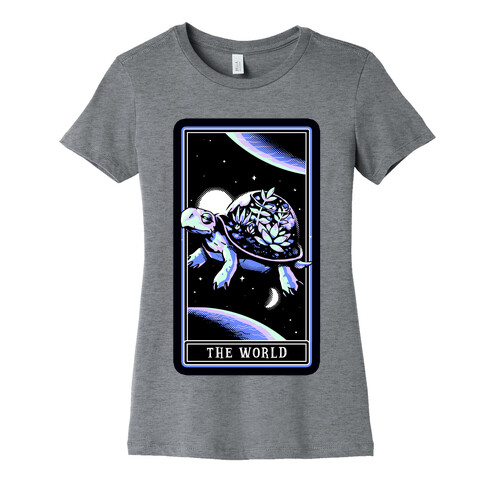 The World Tarot Turtle Terrarium Womens T-Shirt