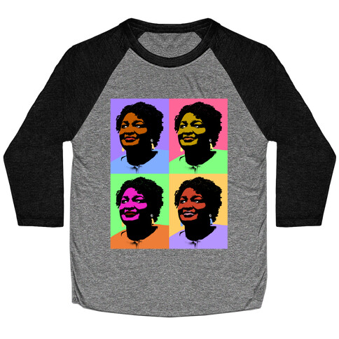 Pop Art Stacy Abrams Baseball Tee