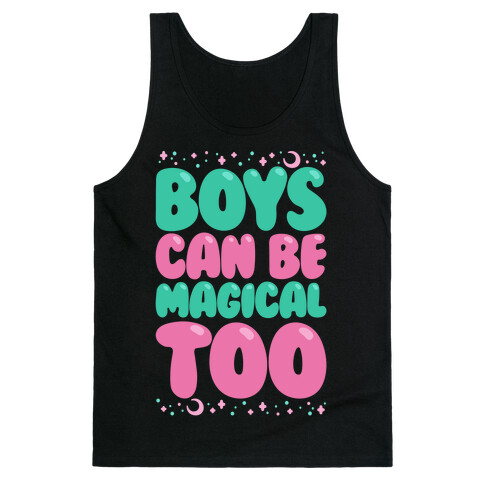 Boys Can Be Magical Too White Print Tank Top