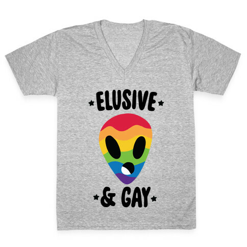 Elusive & Gay V-Neck Tee Shirt