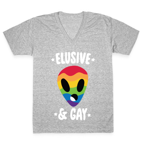 Elusive & Gay V-Neck Tee Shirt