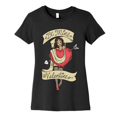 Be Mine Valentine Tattoo Womens T-Shirt