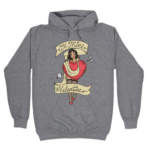 Be Mine Valentine Tattoo Hooded Sweatshirt