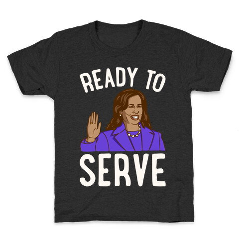 Ready To Serve White Print Kids T-Shirt