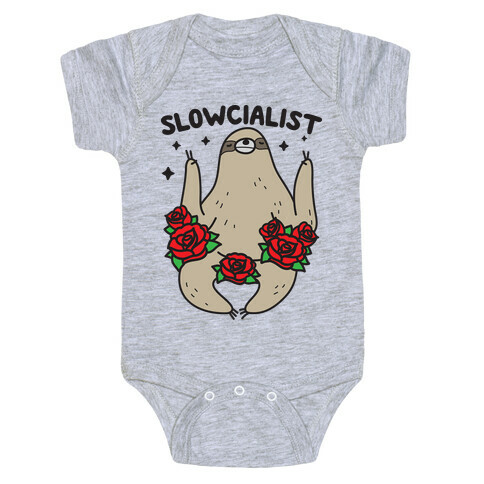 Slowcialist - Socialist Sloth Baby One-Piece