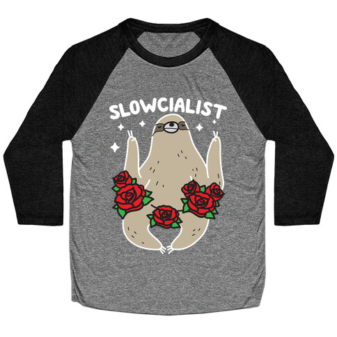 Slowcialist - Socialist Sloth Baseball Tee