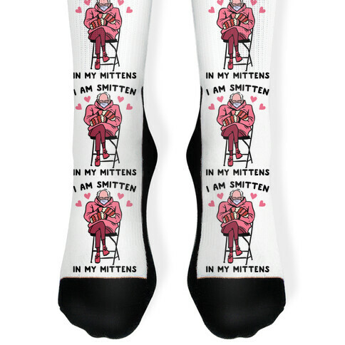 I Am Smitten In My Mittens Bernie Valentine Sock