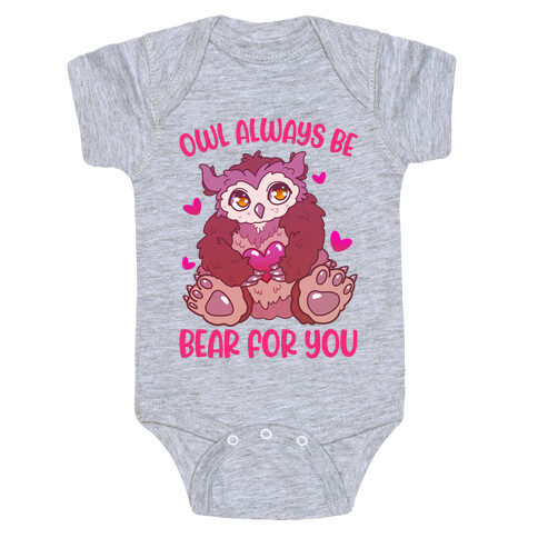 Owl Always Be Bear for You Baby One-Piece