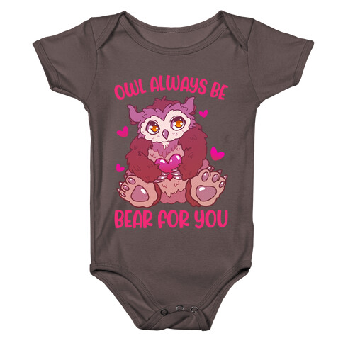 Owl Always Be Bear for You Baby One-Piece