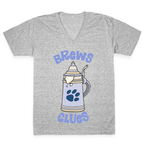 Brews Clues V-Neck Tee Shirt