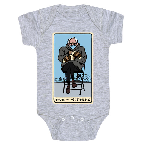 Two of Mittens (Bernie Tarot Parody) Baby One-Piece