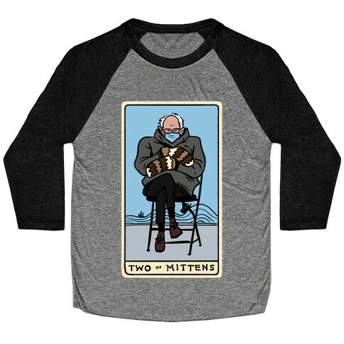 Two of Mittens (Bernie Tarot Parody) Baseball Tee