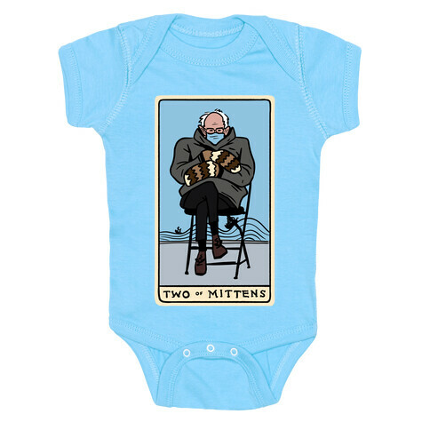 Two of Mittens (Bernie Tarot Parody) Baby One-Piece