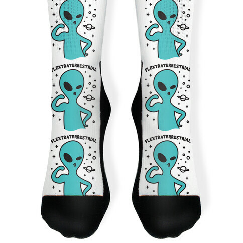 Flextraterrestrial Flexing Alien Sock