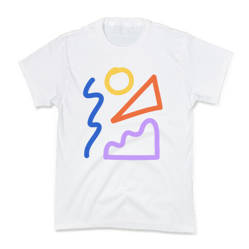 Bold Abstract Shape Outlines Kids T-Shirt