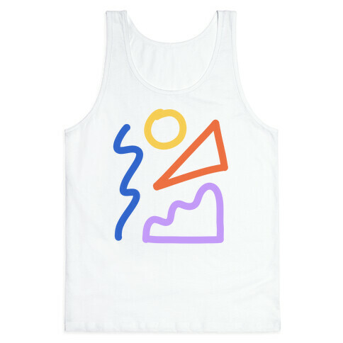 Bold Abstract Shape Outlines Tank Top