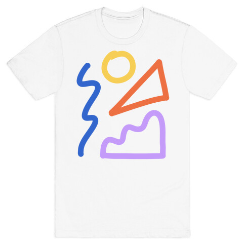 Bold Abstract Shape Outlines T-Shirt