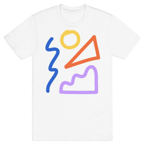 Bold Abstract Shape Outlines T-Shirt