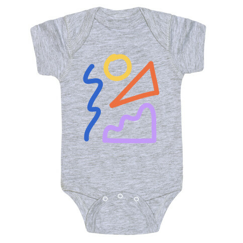 Bold Abstract Shape Outlines Baby One-Piece