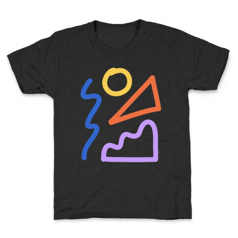 Bold Abstract Shape Outlines Kids T-Shirt