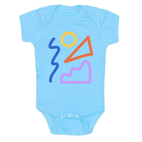 Bold Abstract Shape Outlines Baby One-Piece
