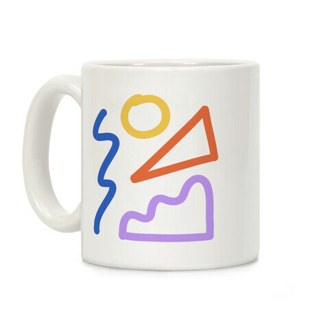 Bold Abstract Shape Outlines Coffee Mug