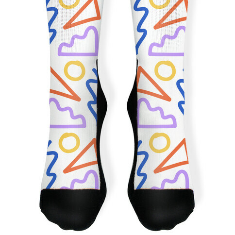 Bold Abstract Shape Outlines Sock