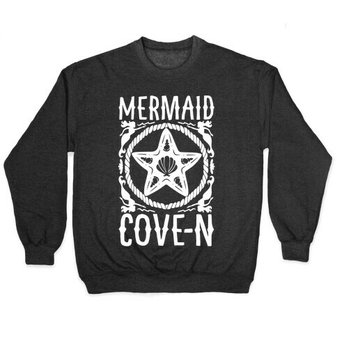 Mermaid Cove-n White Print Pullover