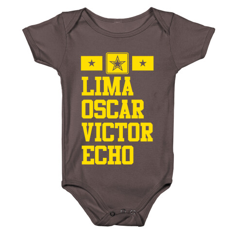 Lima Oscar Victor Echo (Army) Baby One-Piece