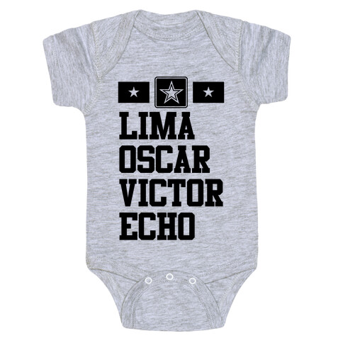 Lima Oscar Victor Echo (Army) Baby One-Piece