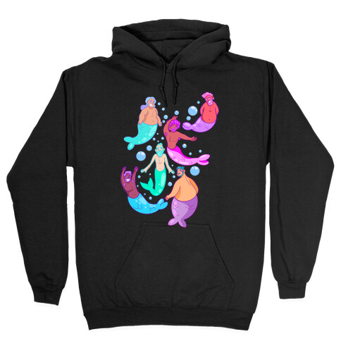 Bearded Mermen Pattern Hooded Sweatshirt