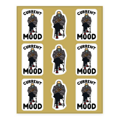 Current Mood Sassy Bernie Sanders Stickers and Decal Sheet