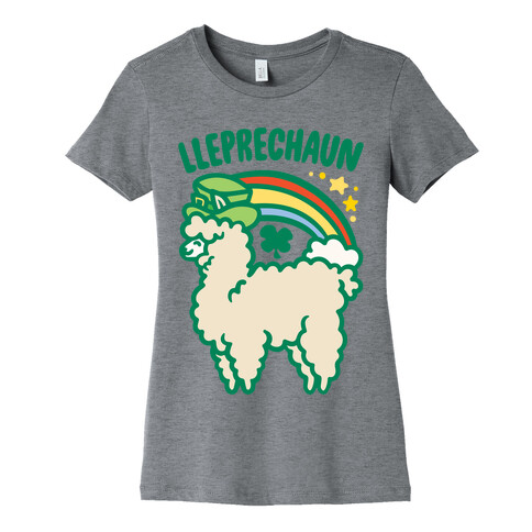 Lleprechaun Parody White Print Womens T-Shirt
