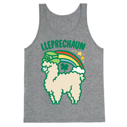 Lleprechaun Parody White Print Tank Top