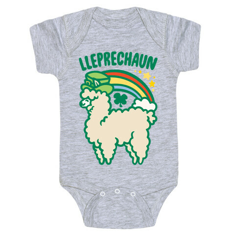 Lleprechaun Parody White Print Baby One-Piece