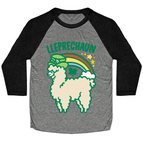 Lleprechaun Parody White Print Baseball Tee