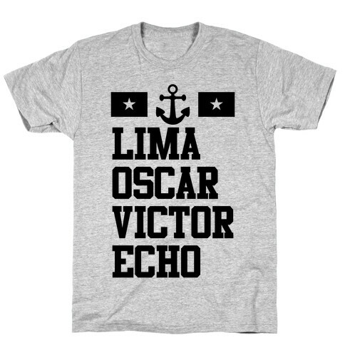 Lima Oscar Victor Echo (Navy) T-Shirt