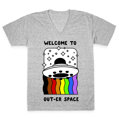 Welcome to Out-er Space V-Neck Tee Shirt
