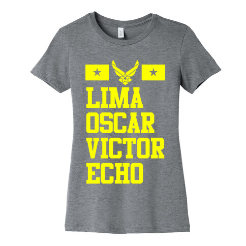 Lima Oscar Victor Echo (Air Force) Womens T-Shirt