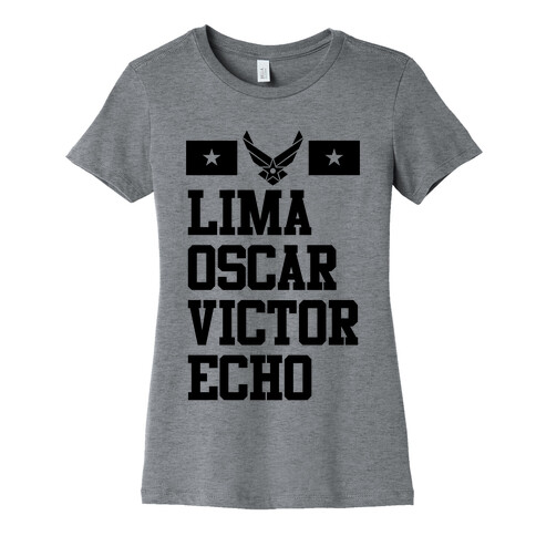 Lima Oscar Victor Echo (Air Force) Womens T-Shirt