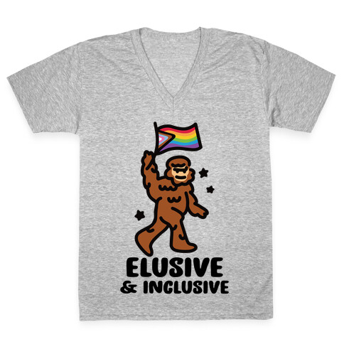 Elusive & Inclusive V-Neck Tee Shirt