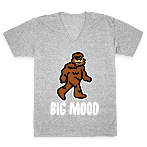 Big Mood Big Foot V-Neck Tee Shirt