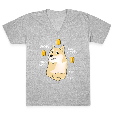 DogeCoin Parody V-Neck Tee Shirt