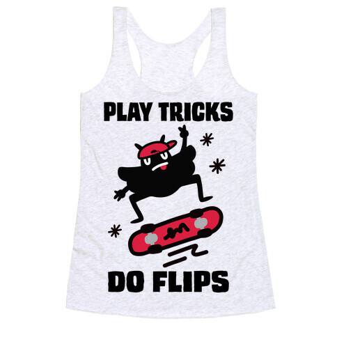Play Tricks Do Flips Mothman Racerback Tank Top
