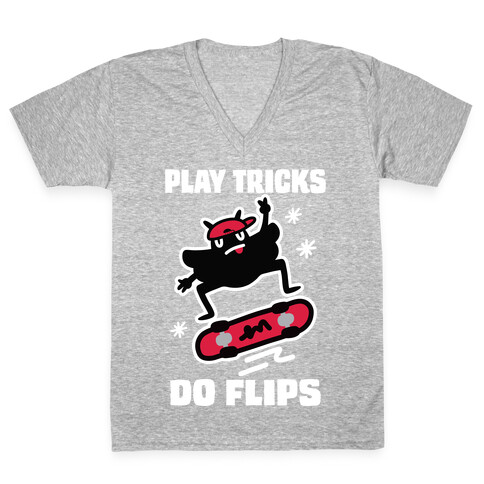 Play Tricks Do Flips Mothman V-Neck Tee Shirt