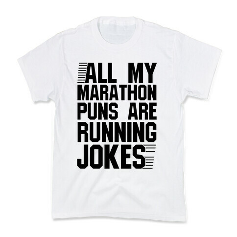 All My Marathon Puns Are Running Jokes Kids T-Shirt