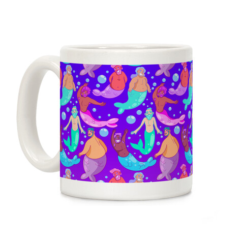 Bearded Mermen Pattern Coffee Mug