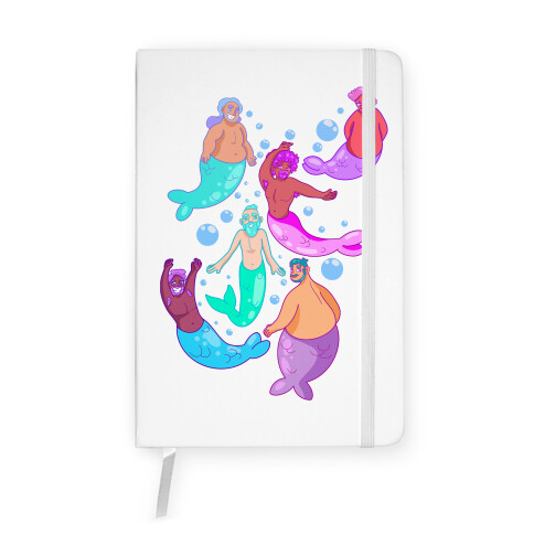 Bearded Mermen Pattern Notebook