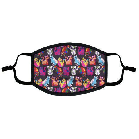 Cartoon Pride Cats Pattern Flat Face Mask